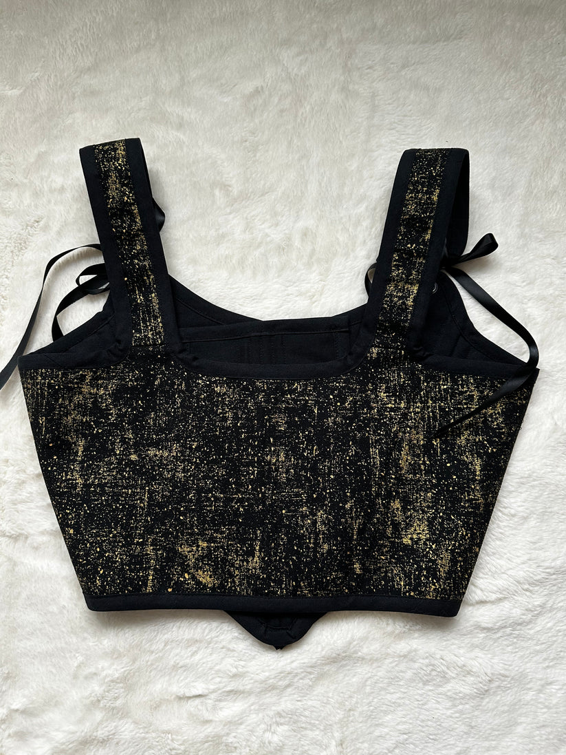 Bodice, Gold Cat Scratch & Black Reversible, M/L