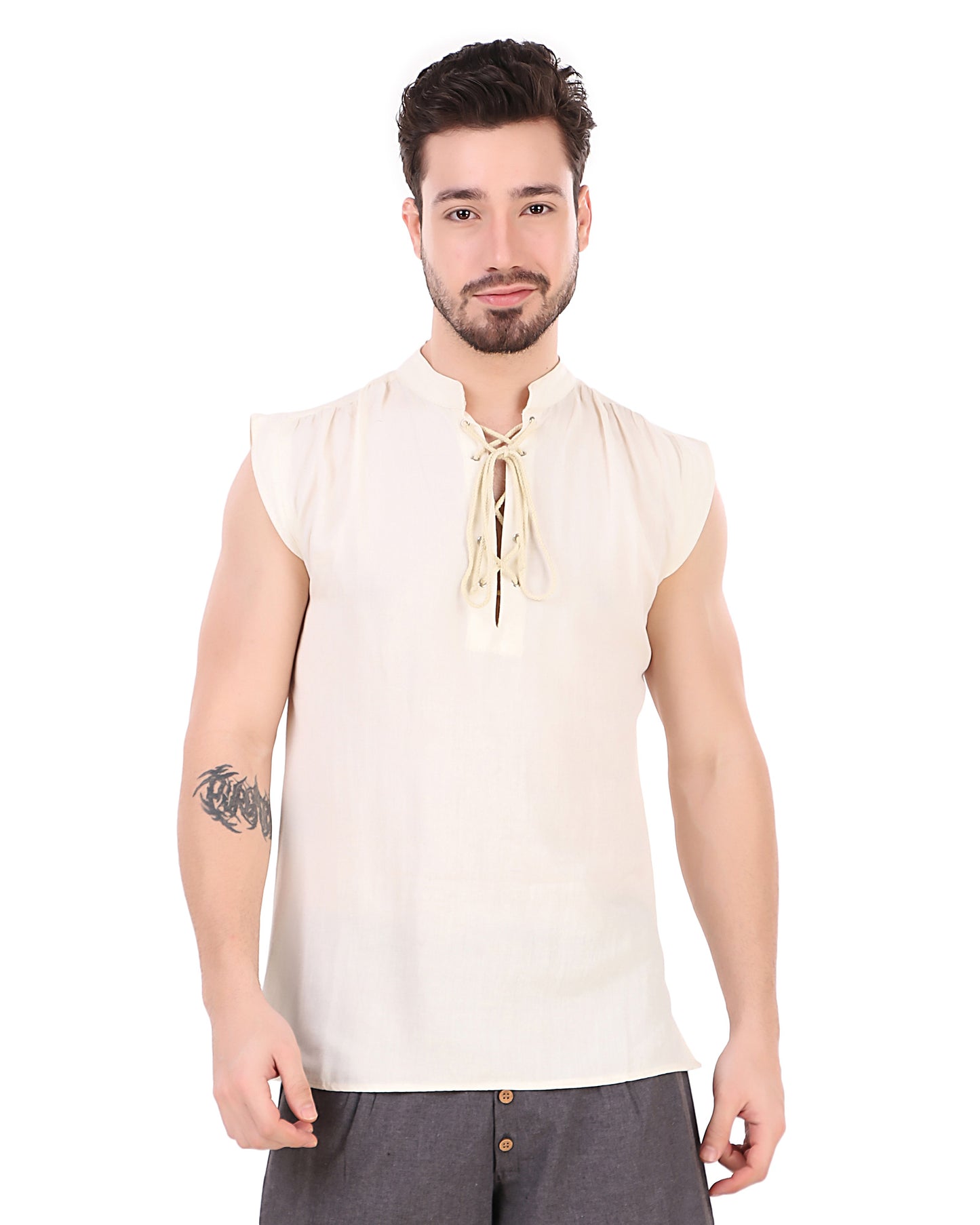 Shirt, Sleeveless Pirate 2XL Off White