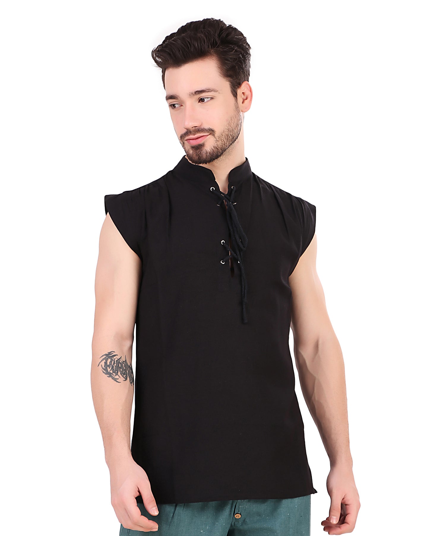 Shirt, Sleeveless Pirate 4XL Black