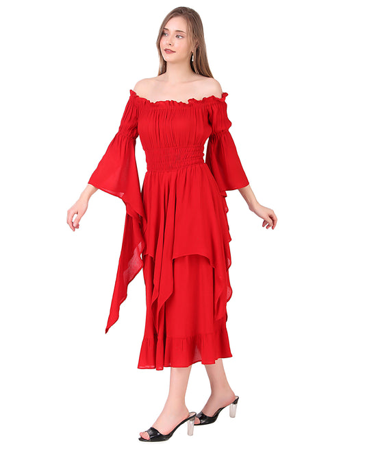 Chemise, Crepe Medieval 4XL Red