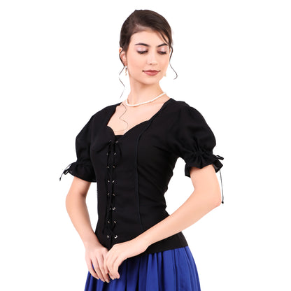 Blouse, Sweatheart Collar