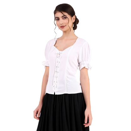 Blouse, Sweatheart Collar
