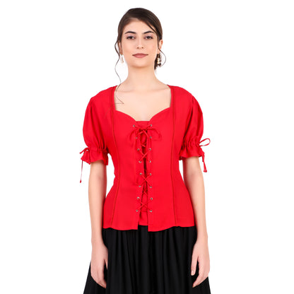Blouse, Sweatheart Collar