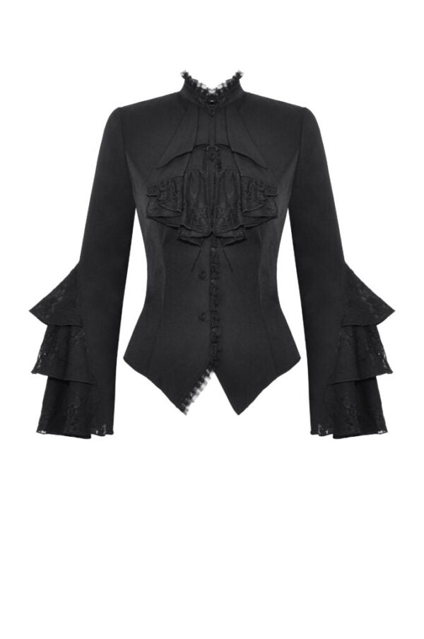 Blouse, Bell Ruffle Sleeves