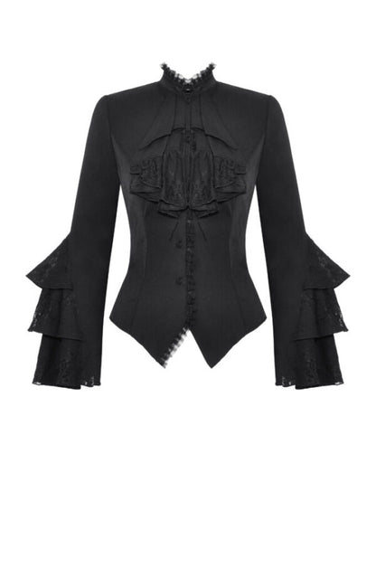 Blouse, Bell Ruffle Sleeves