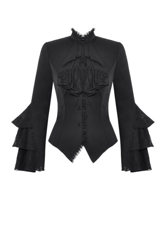 Blouse, Bell Ruffle Sleeves