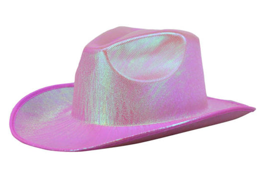 Hat, Cowboy Metallic-pink : OS