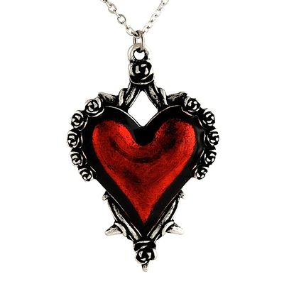 Necklace, Heart Pendant Red