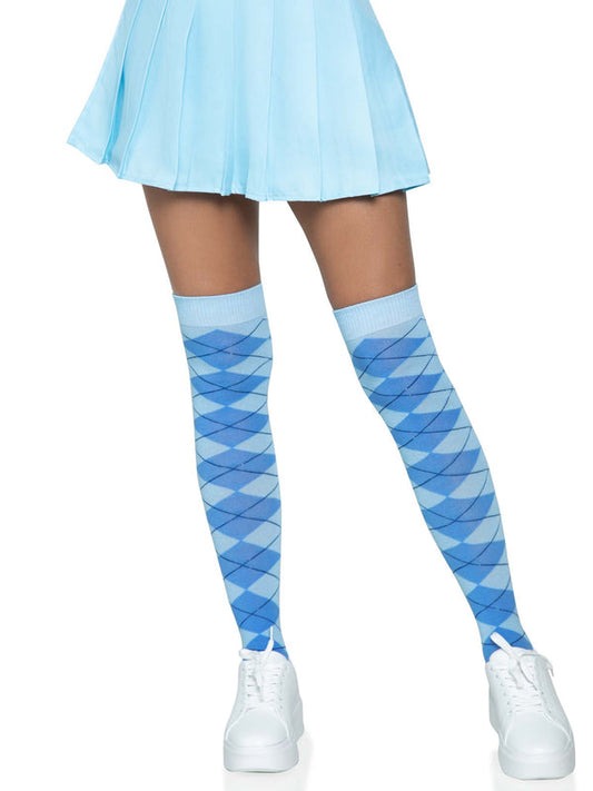 Knee Socks, Argyle Knit