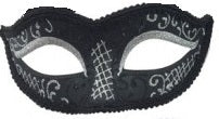 Mask, Glitter Fishnet Petite