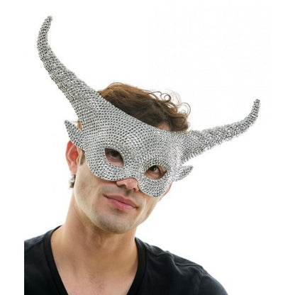 Mask, Horned Devil Rhinestone