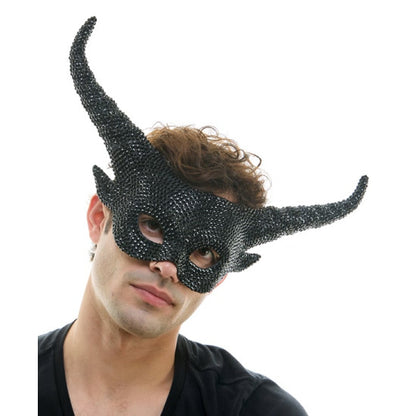 Mask, Horned Devil Rhinestone