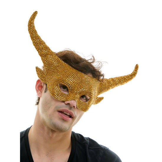 Mask, Horned Devil Rhinestone
