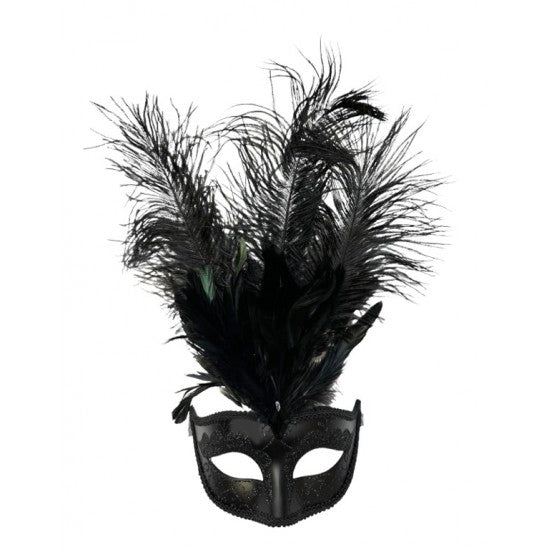 Mask, Colombina Ostrich Plume
