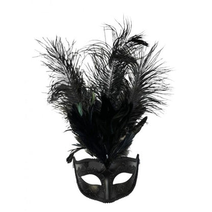 Mask, Colombina Ostrich Plume