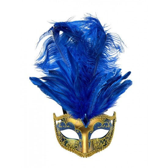 Mask, Colombina Ostrich Plume