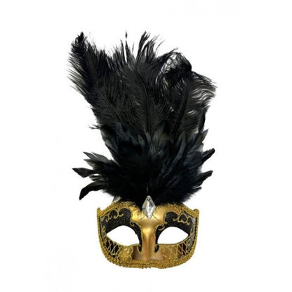 Mask, Colombina Ostrich Plume