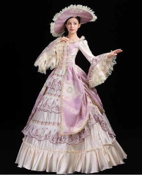 Dress, 18th Century Ivory/Pink