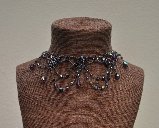 Beaded Choker, Victorian-Purple