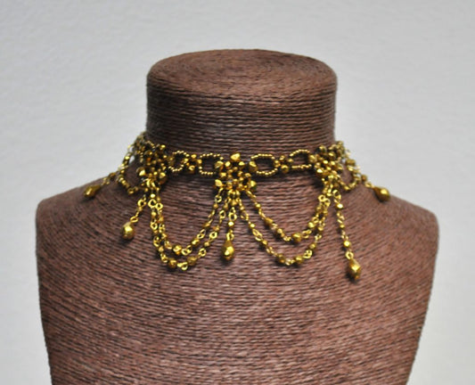 Beaded Choker, Victorian Gold