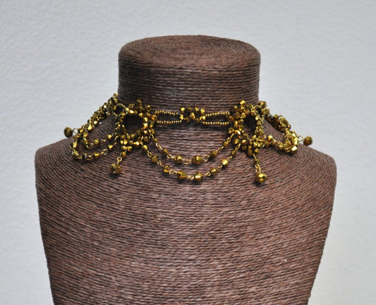Beaded Choker, Victorian Gold