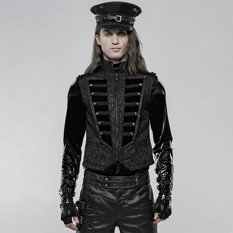 Vest, Gorgeous Gothic 4XL Black