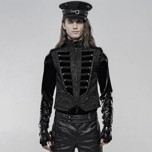 Vest, Gorgeous Gothic 4XL Black