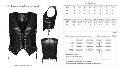 Vest, Punk Biker Faux Leather