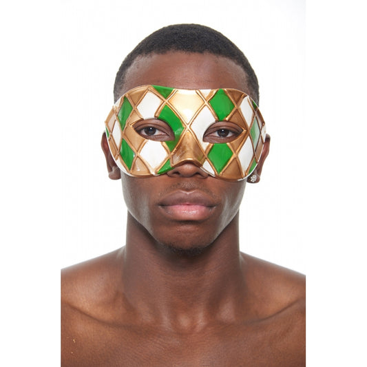 Venetian Style Mask, DECO GN-green Gold