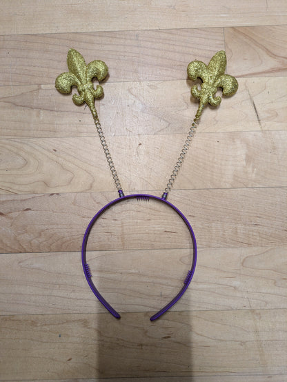 Headband, Mardi Gras Fleur de Lis