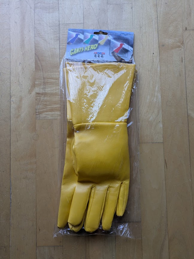 Gloves, Vinyl Superhero-Yellow