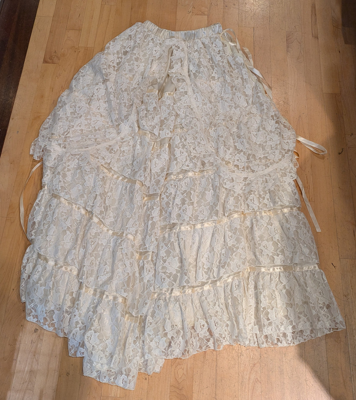 Skirt, Victorian Cream Lace