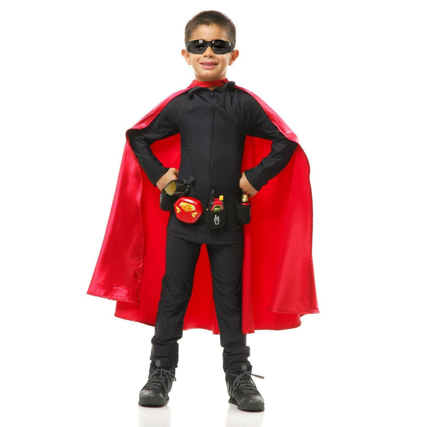 Cape, Super Hero Satin DLX-Black : Child