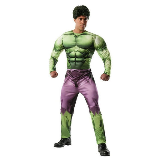 Hulk, Adult Costume with Wig-Green purple : X-Large