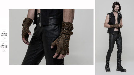 Gloves, Steampunk Fingerless-  : XL 3XL