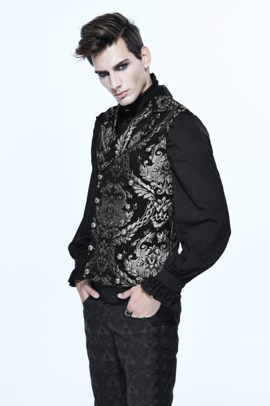 Vest, brocade double breasted-  : X-Large
