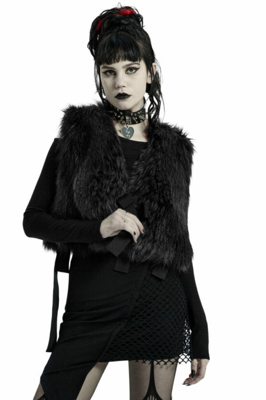 Vest, Punk Fur Black