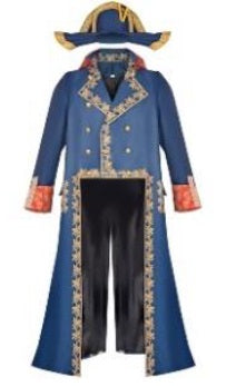Coat, Tails Napoleon Navy