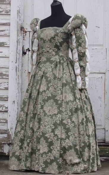 Gown, Renaissance Tudor Royal Nobility Green