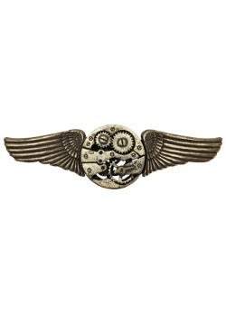Pin, Steampunk Gears Wings