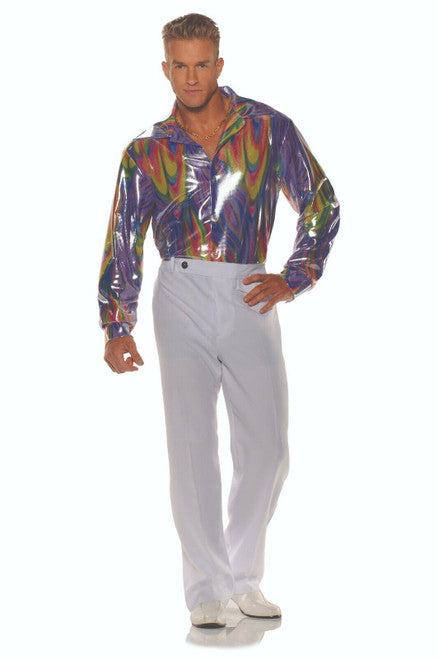 Shirt, Disco Swirls Purple-OS