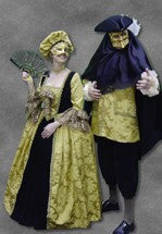 Gown, 18th c. Masquerade Venetian Black and Gold