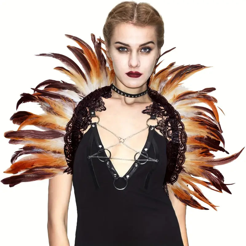 Collar, Feather & Lace