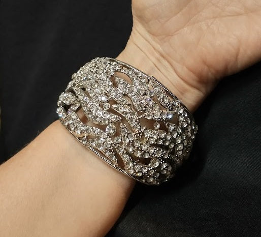 Bracelet, Bangle cuff rhinestones