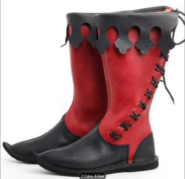Boot, Curled Toe Red/Back