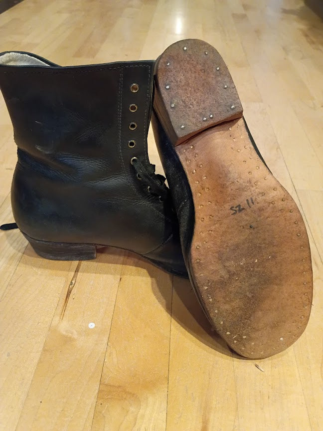 Boots, High Top lace up antique Edwardian, sz 11
