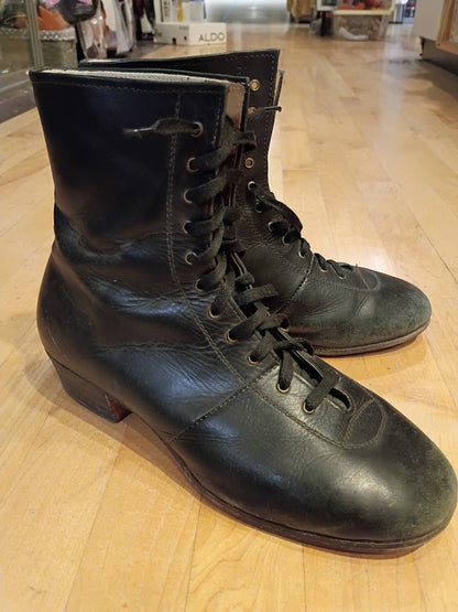 Boots, High Top lace up antique Edwardian, sz 11