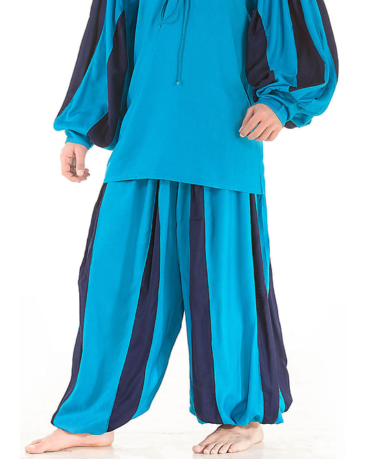 Pants, Medieval European Navy - Turquoise