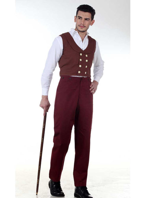 Pants, Victorian Canvas Maroon Large