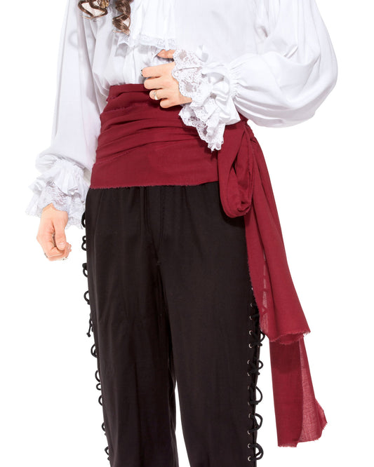 Linen Large Pirate Sash, Brown